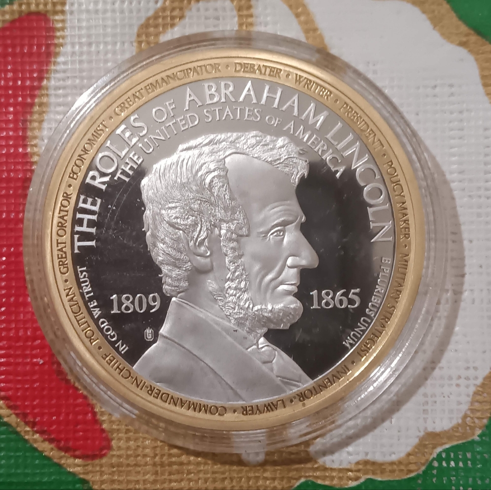 Role of Abraham Lincoln, Commander in Chief proof medal American mint Coin